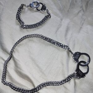 handcuff necklace & bracelet